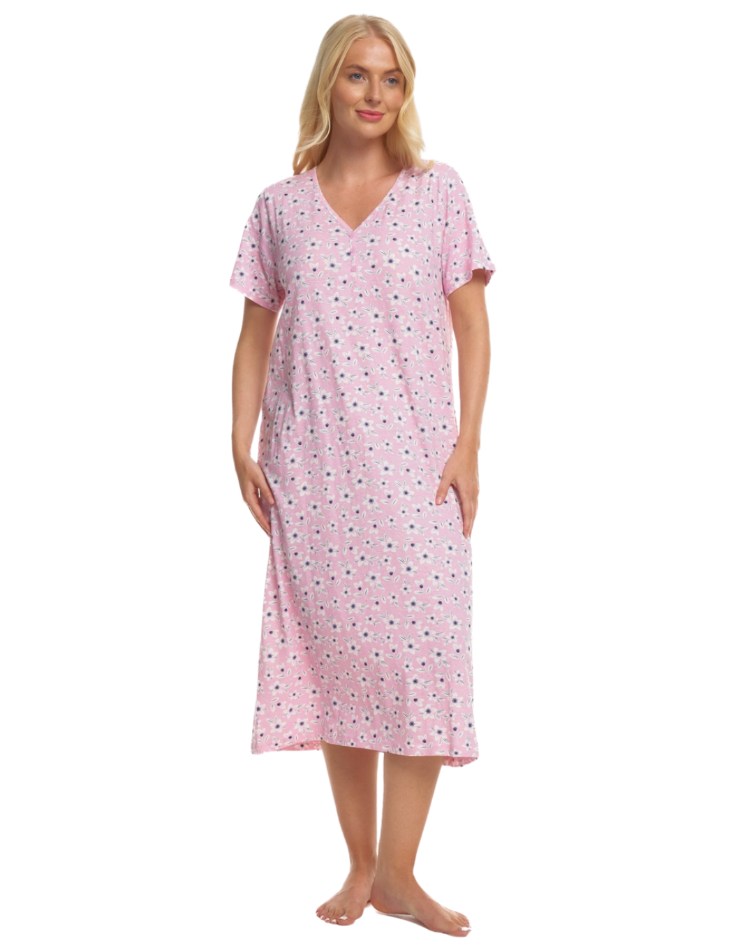 Raspberry Freesia 100% Cotton Plus Size Nightdress