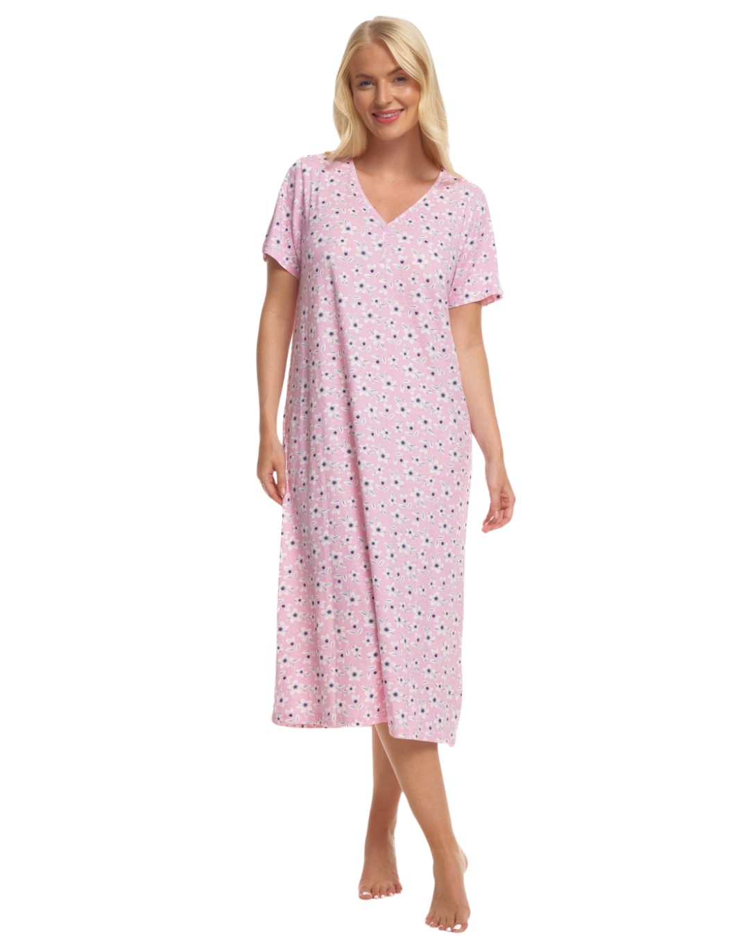 Raspberry Freesia 100% Cotton Plus Size Nightdress