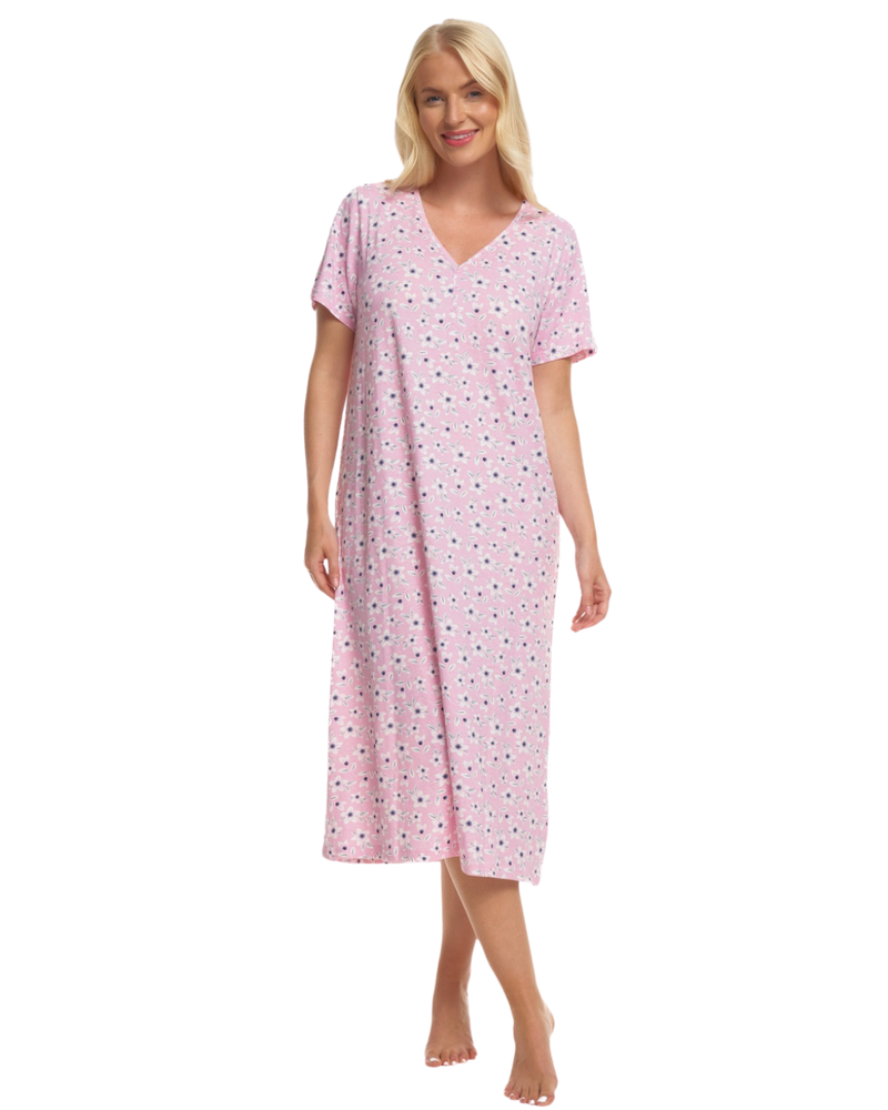 Raspberry Freesia 100% Cotton Plus Size Nightdress