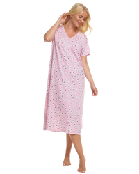 Raspberry Freesia 100% Cotton Plus Size Nightdress