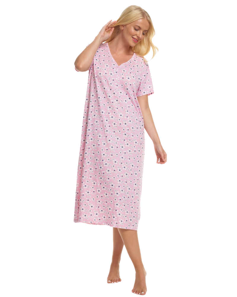 Raspberry Freesia 100% Cotton Plus Size Nightdress