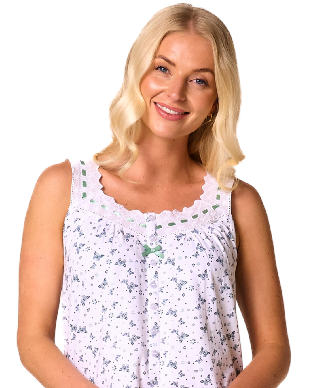 100% Cotton Jersey Strappy Nightdress