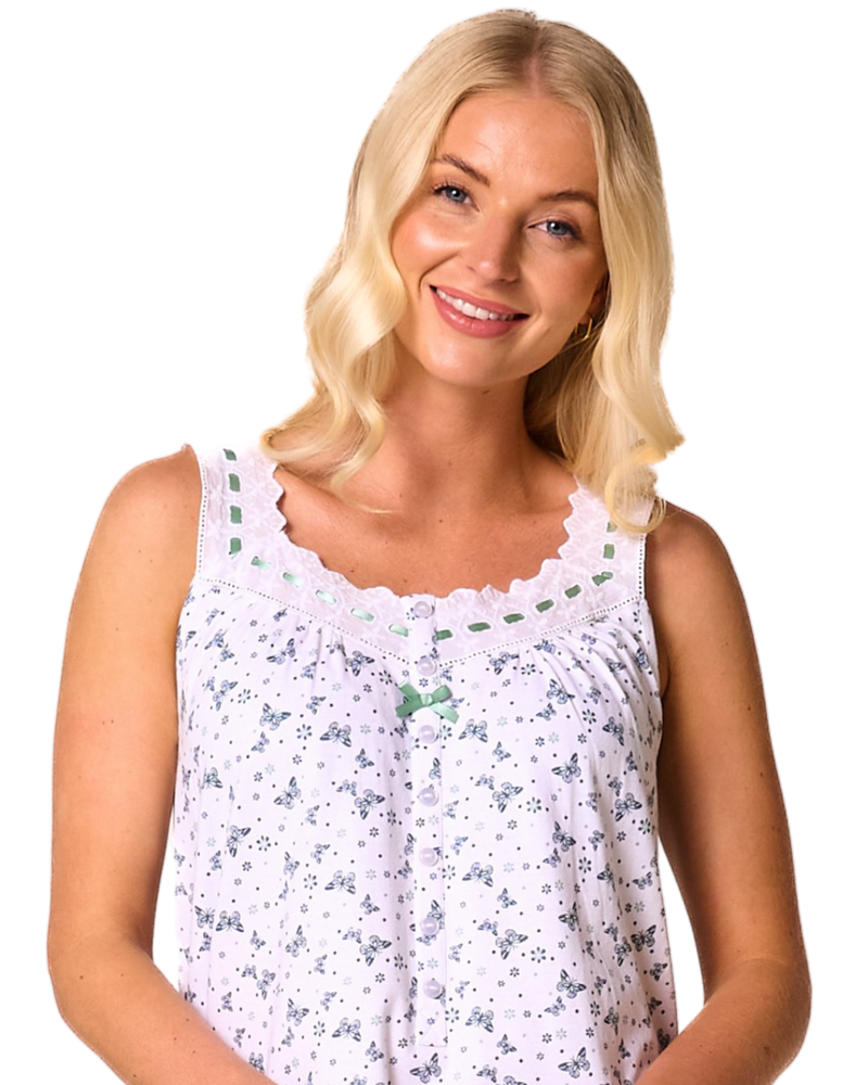 100% Cotton Jersey Strappy Nightdress