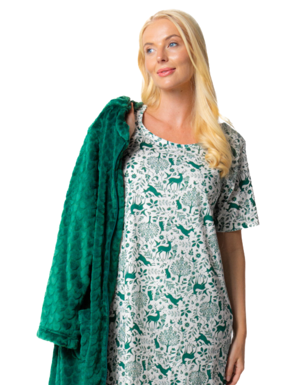 Women's 100% Cotton Pack of 2 Forest Nightshirts