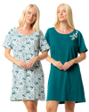 Women's 100% Cotton Pack of 2 Forest Nightshirts