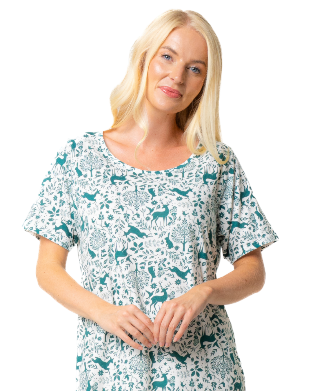 Women's 100% Cotton Pack of 2 Forest Nightshirts