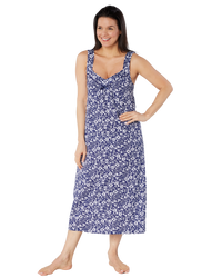 Summer Meadow Print 100% Cotton Jersey Strappy Nightdress