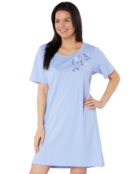 Women's 100% Cotton Pack of 2 Denim Butterfly Nightshirts