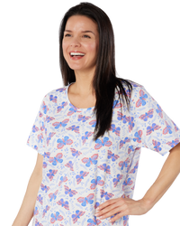 Women's 100% Cotton Pack of 2 Denim Butterfly Nightshirts