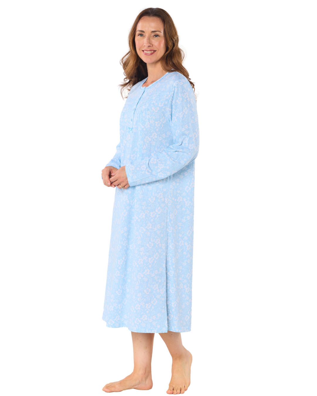 Summer Meadow 45" Long Sleeve Nightdress