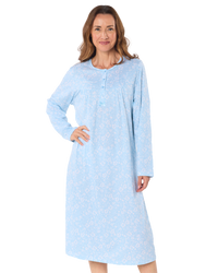 Summer Meadow 45" Long Sleeve Nightdress