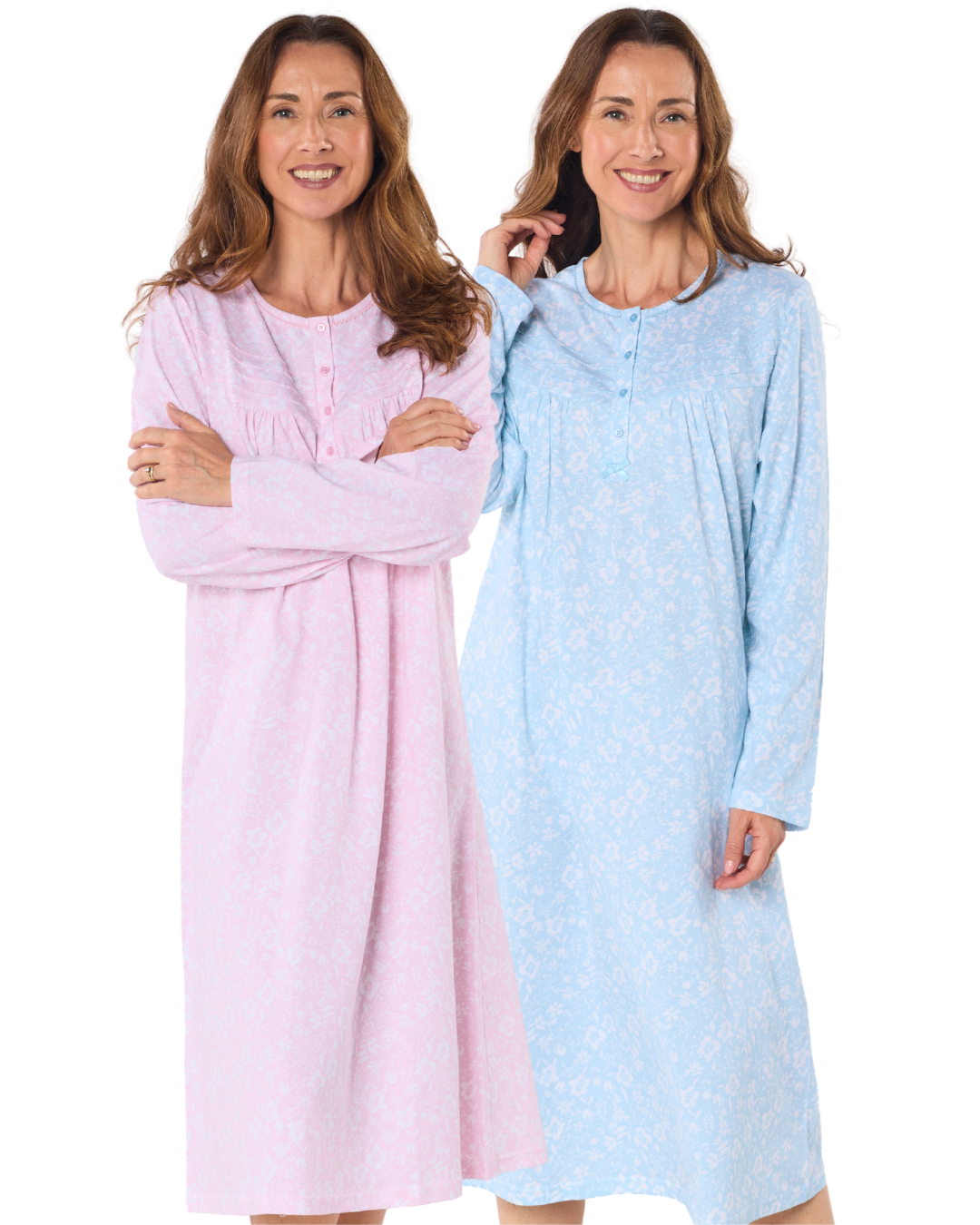 Summer Meadow 45" Long Sleeve Nightdress