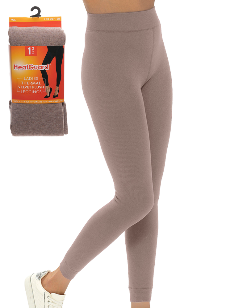 Womens Velvet Plush Thermal Leggings