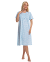 Summer Meadow Print 100% Cotton Jersey Short Sleeve Nightdress