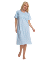 Summer Meadow Print 100% Cotton Jersey Short Sleeve Nightdress