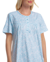 Summer Meadow Print 100% Cotton Jersey Short Sleeve Nightdress