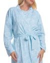 Women's Summer Meadow Print 100% Cotton Jersey Lightweight Wrap Dressing Gown with Pockets