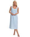 Summer Meadow Print 100% Cotton Jersey Strappy Nightdress