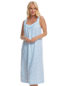 Summer Meadow Print 100% Cotton Jersey Strappy Nightdress