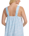Summer Meadow Print 100% Cotton Jersey Strappy Nightdress