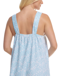 Summer Meadow Print 100% Cotton Jersey Strappy Nightdress