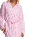 Women's Summer Meadow Print 100% Cotton Jersey Lightweight Wrap Dressing Gown with Pockets