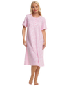 Summer Meadow Print 100% Cotton Jersey Short Sleeve Nightdress