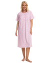 Summer Meadow Print 100% Cotton Jersey Short Sleeve Nightdress