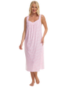 Summer Meadow Print 100% Cotton Jersey Strappy Nightdress