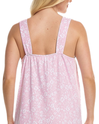 Summer Meadow Print 100% Cotton Jersey Strappy Nightdress