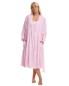 Women's Summer Meadow Print 100% Cotton Jersey Lightweight Wrap Dressing Gown with Pockets