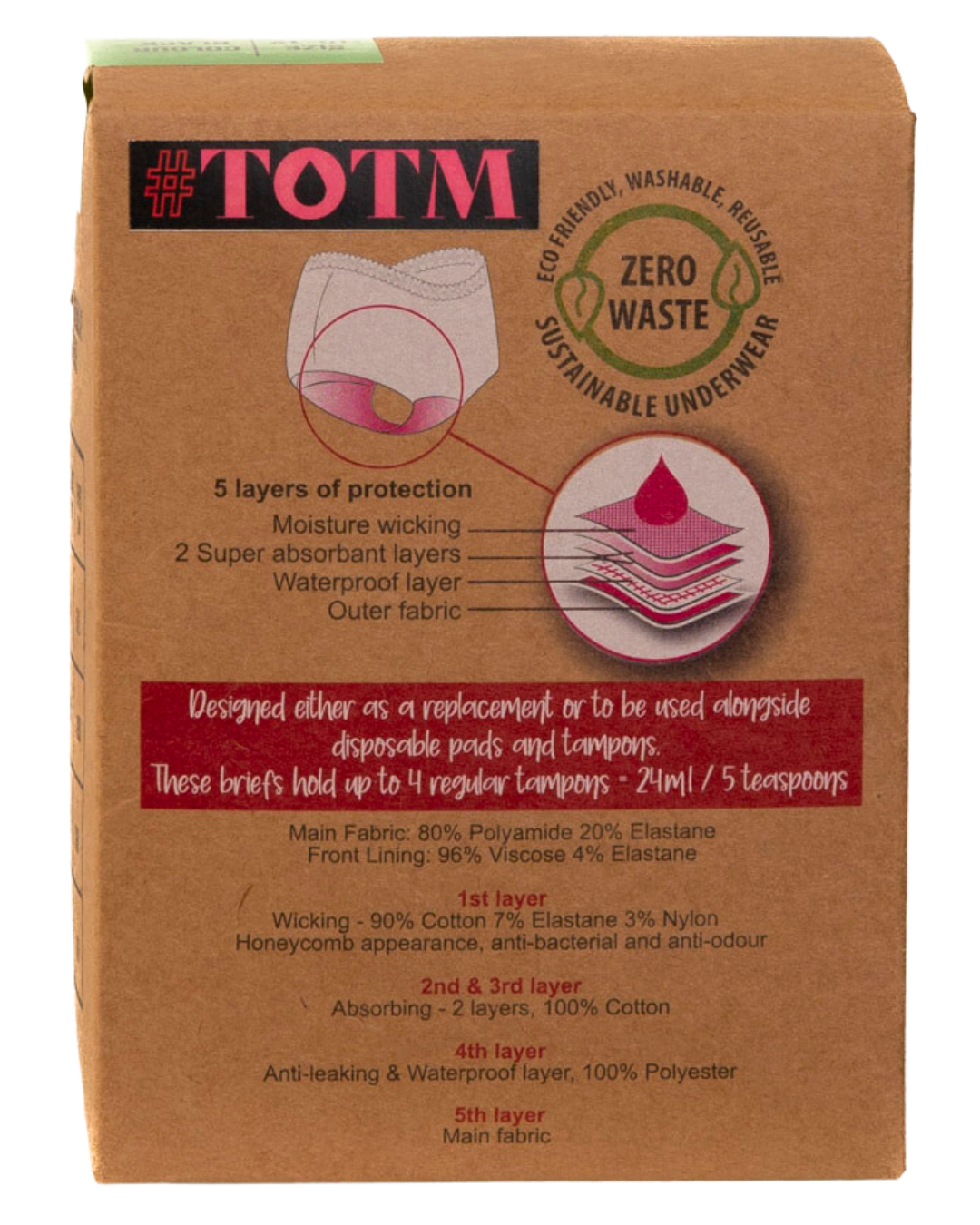 TOTM Full Brief Style Period Pant