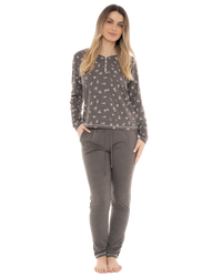 Grey Bird Print Pyjama