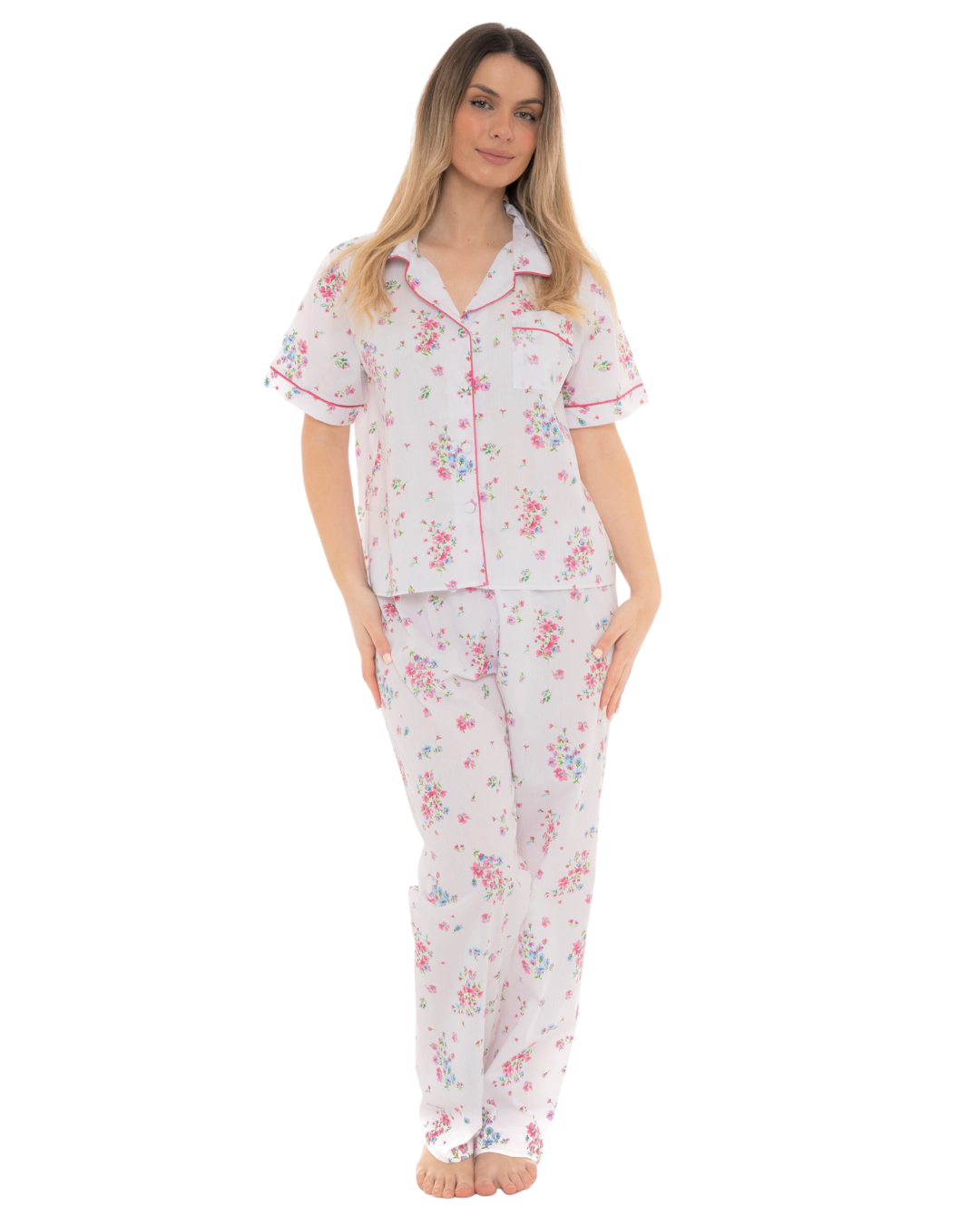 Classic Style Floral Polycotton Pyjamas