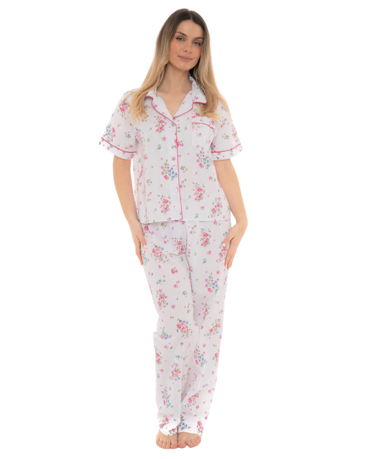 Classic Style Floral Polycotton Pyjamas