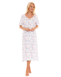 Lilac Butterfly 100% Cotton Plus Size Nightdress