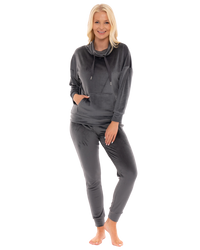 Luxury Soft Velour Cowl Neck Lounge Pyjamas