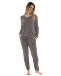 Charcoal Heart Print Pyjama