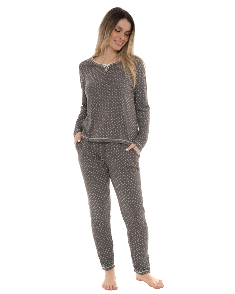 Charcoal Heart Print Pyjama