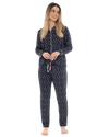 Navy Ditsy Floral Button Front Pyjama