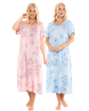 Long Plus Size Luxury Soft Touch Jersey Floral Nightshirt