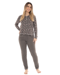 Grey Bird Print Pyjama