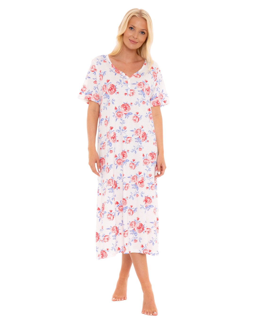 Pink Rose 100% Cotton Plus Size Nightdress