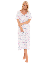 Lilac Butterfly 100% Cotton Plus Size Nightdress