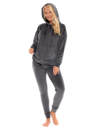 Luxury Soft Velour Hooded Lounge Pyjamas