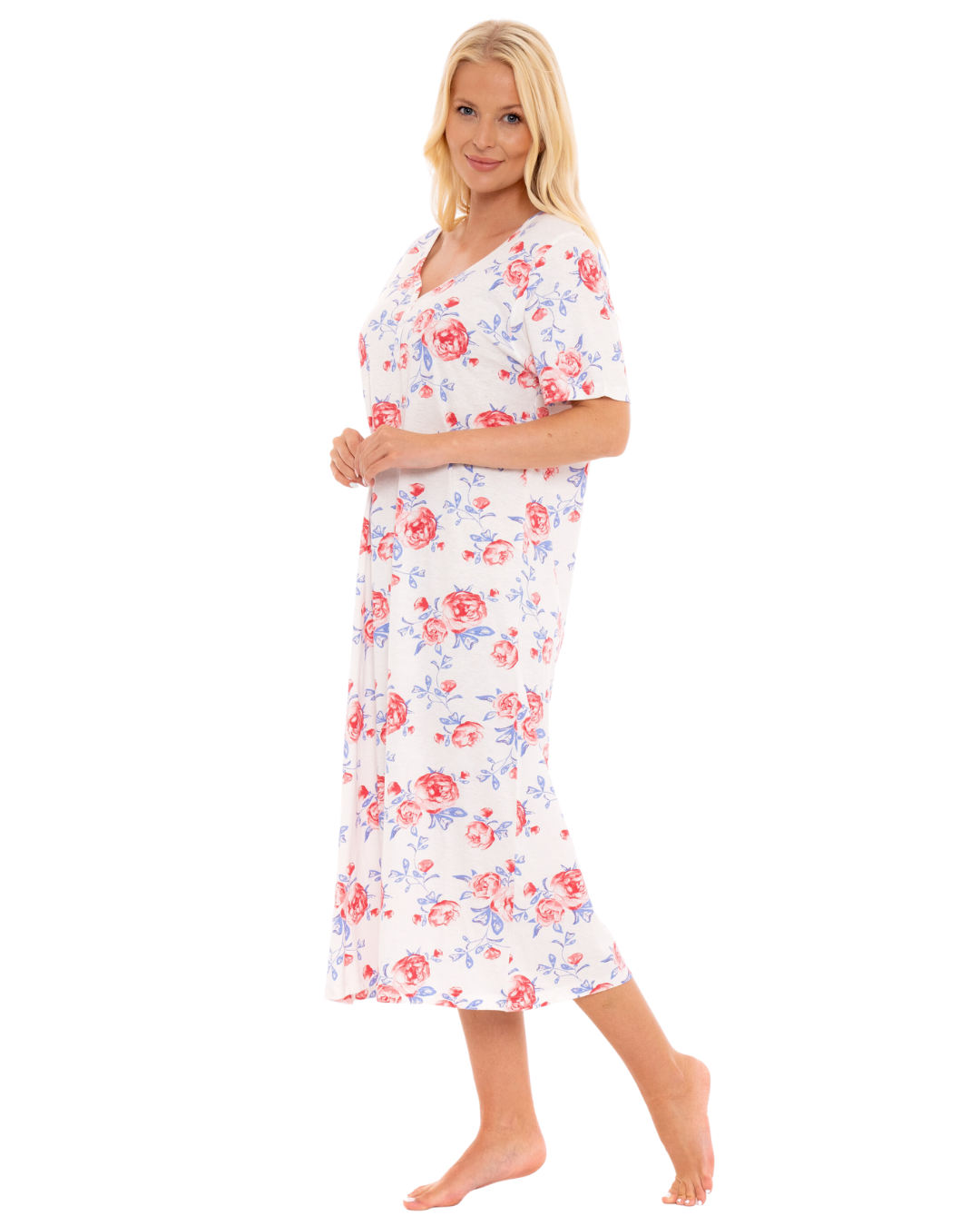 Pink Rose 100% Cotton Plus Size Nightdress