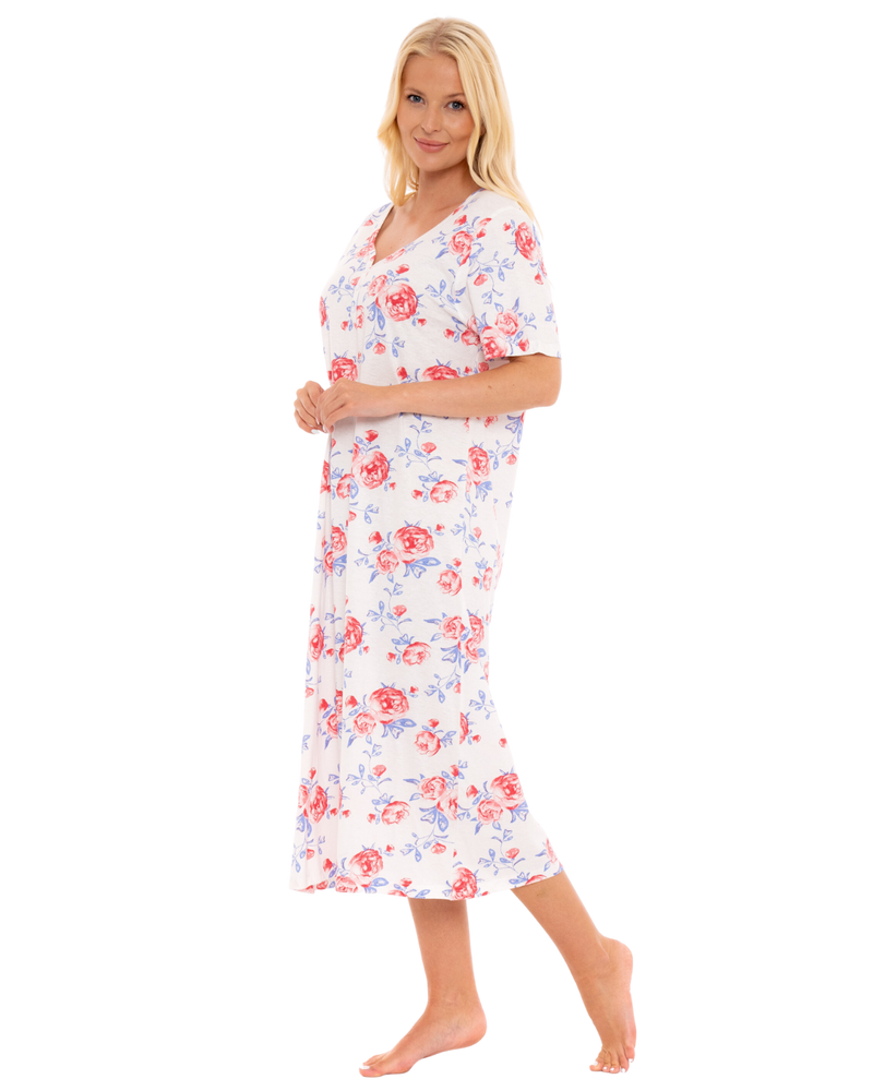 Pink Rose 100% Cotton Plus Size Nightdress