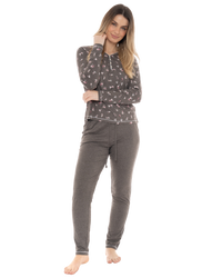 Grey Bird Print Pyjama
