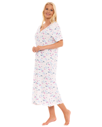 Lilac Butterfly 100% Cotton Plus Size Nightdress