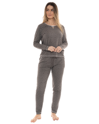 Charcoal Heart Print Pyjama